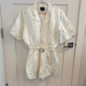 Cynthia Rowley Ivory Short Sleeve Romper
